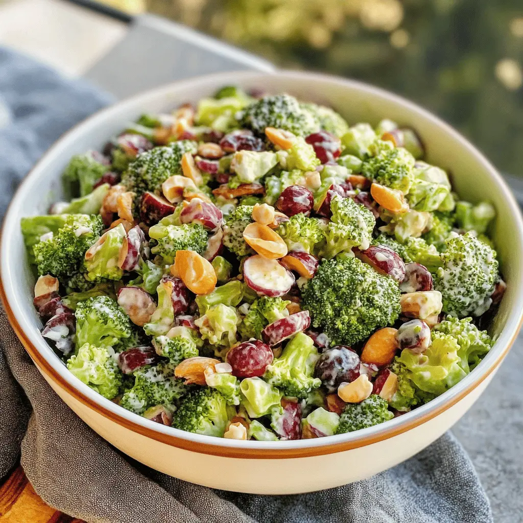 Easy Broccoli Salad Recipe With Crunchy Bacon