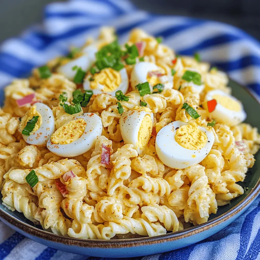 Easy Deviled Egg Pasta Salad Recipe