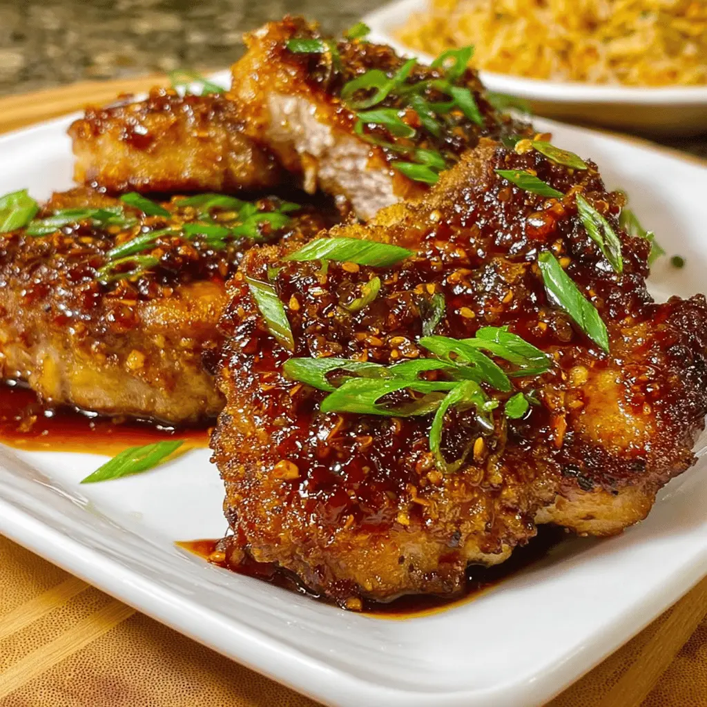 Crunchy Honey Garlic Pork Chops Recipe