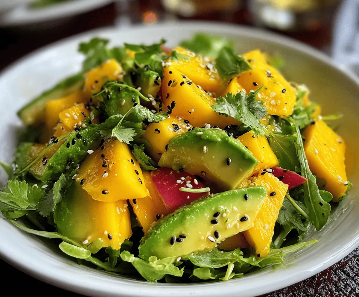 Easy Avocado Mango Salad Recipe