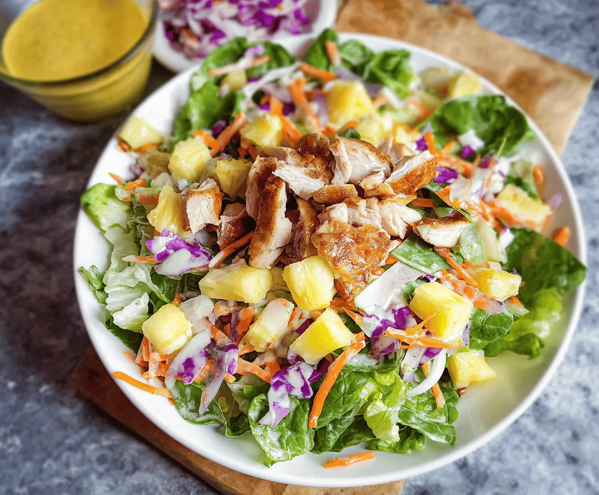 Easy Hawaiian Chicken Salad Recipe with Pineapple