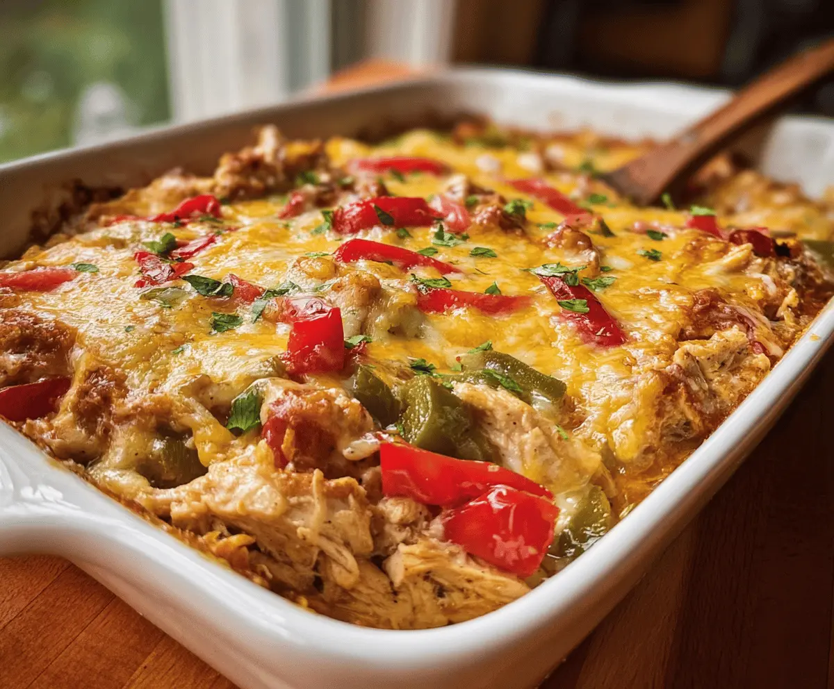 Easy Chicken Fajita Casserole Recipe