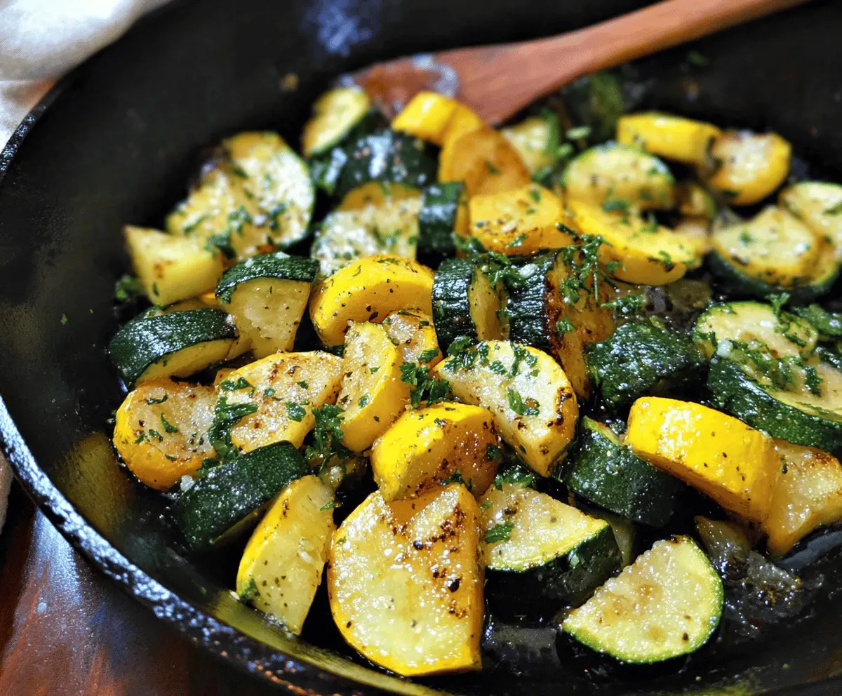 Easy Low Carb Garlic Butter Zucchini and Squash
