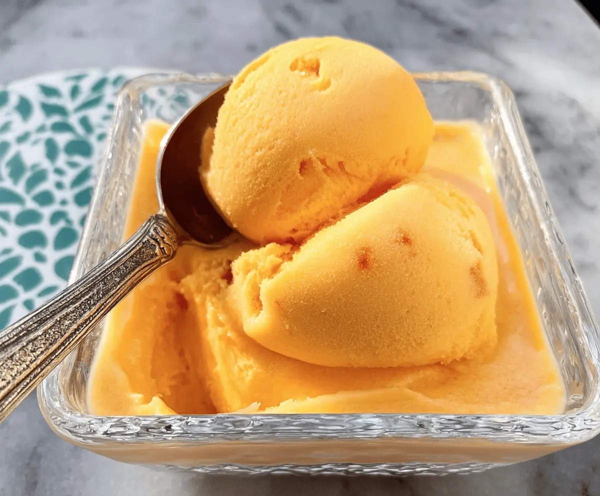 Easy Homemade Peach Sorbet Recipe
