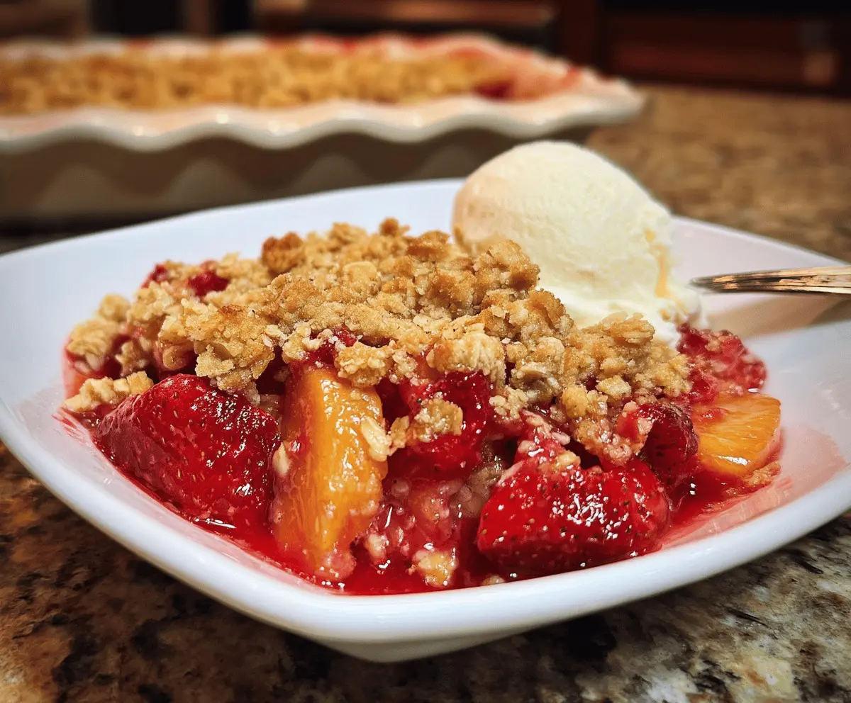 Easy Strawberry Peach Crisp Recipe