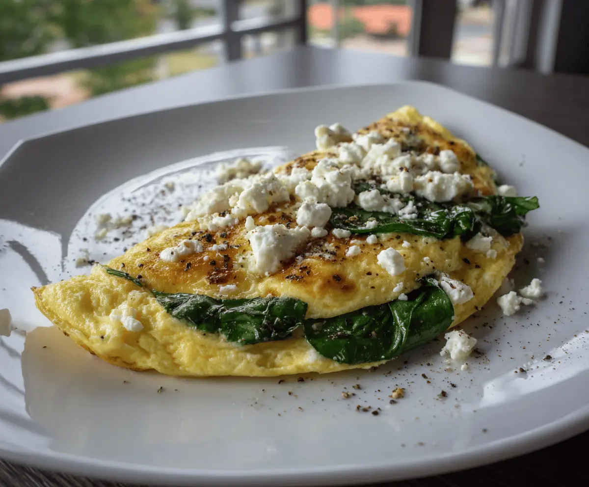 Spinach and Feta Omelette
