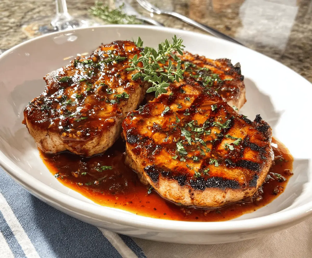 Easy Boneless Pork Chops with Honey Garlic Sauce