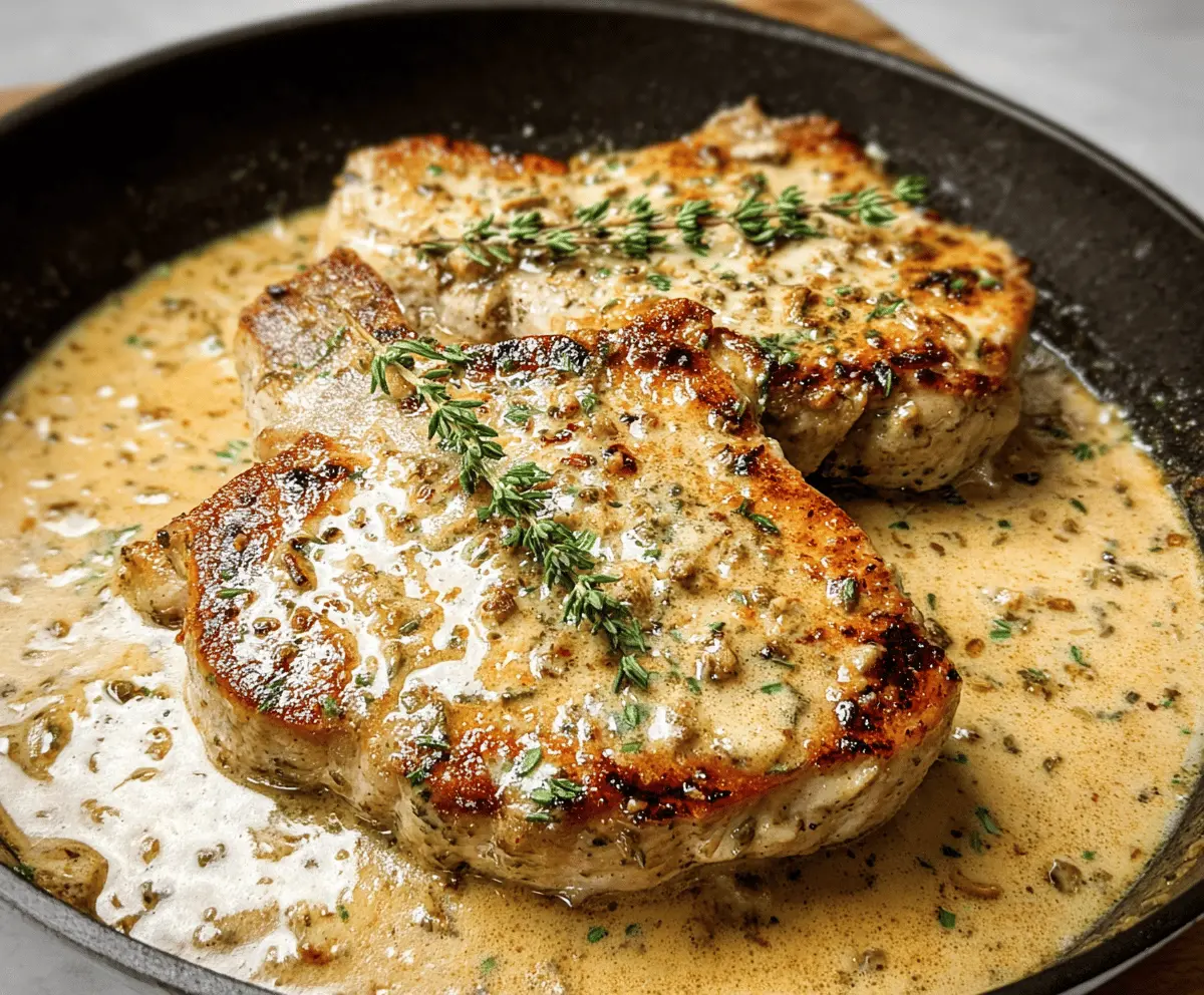Cheesy Boursin Pork Chops Recipe
