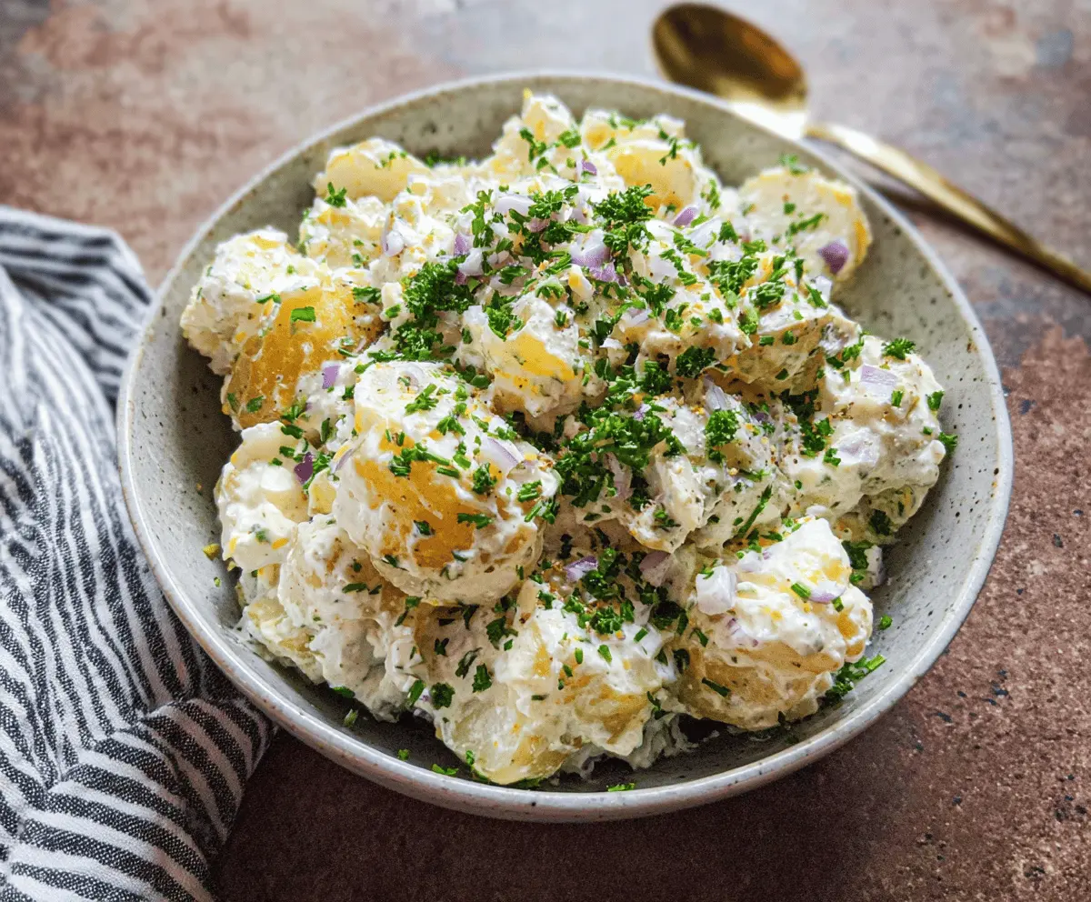 Creamy Sour Cream and Onion Potato Salad Recipe