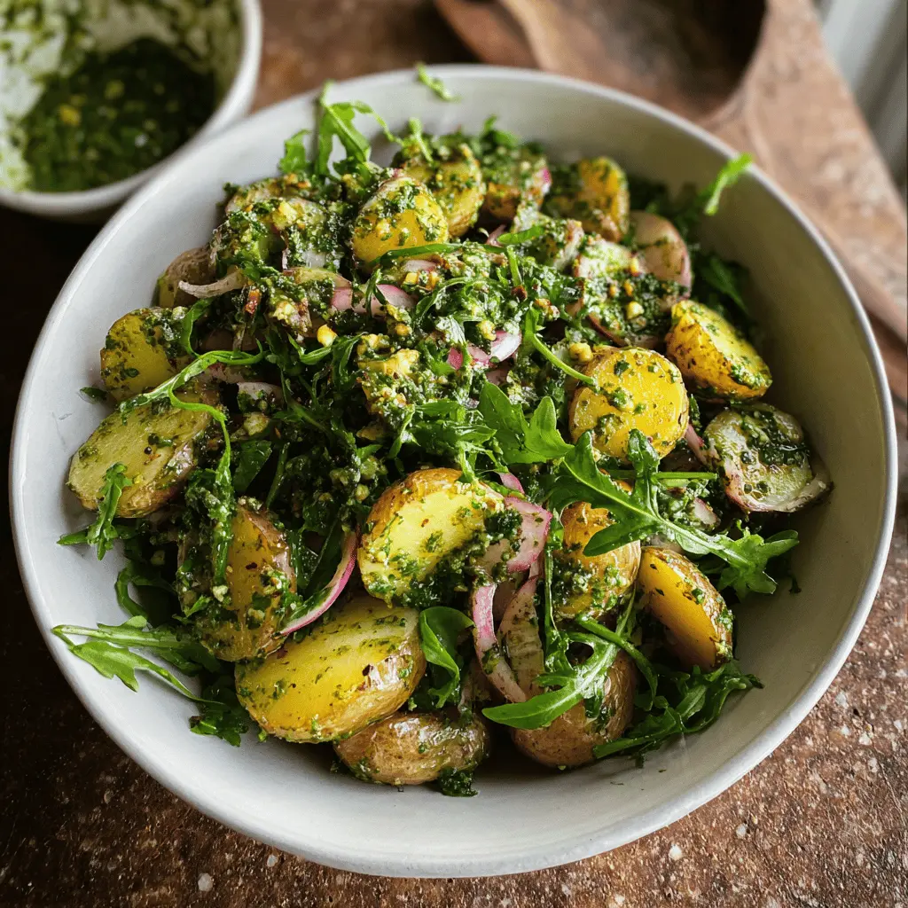Easy Arugula Pesto Potato Salad Recipe