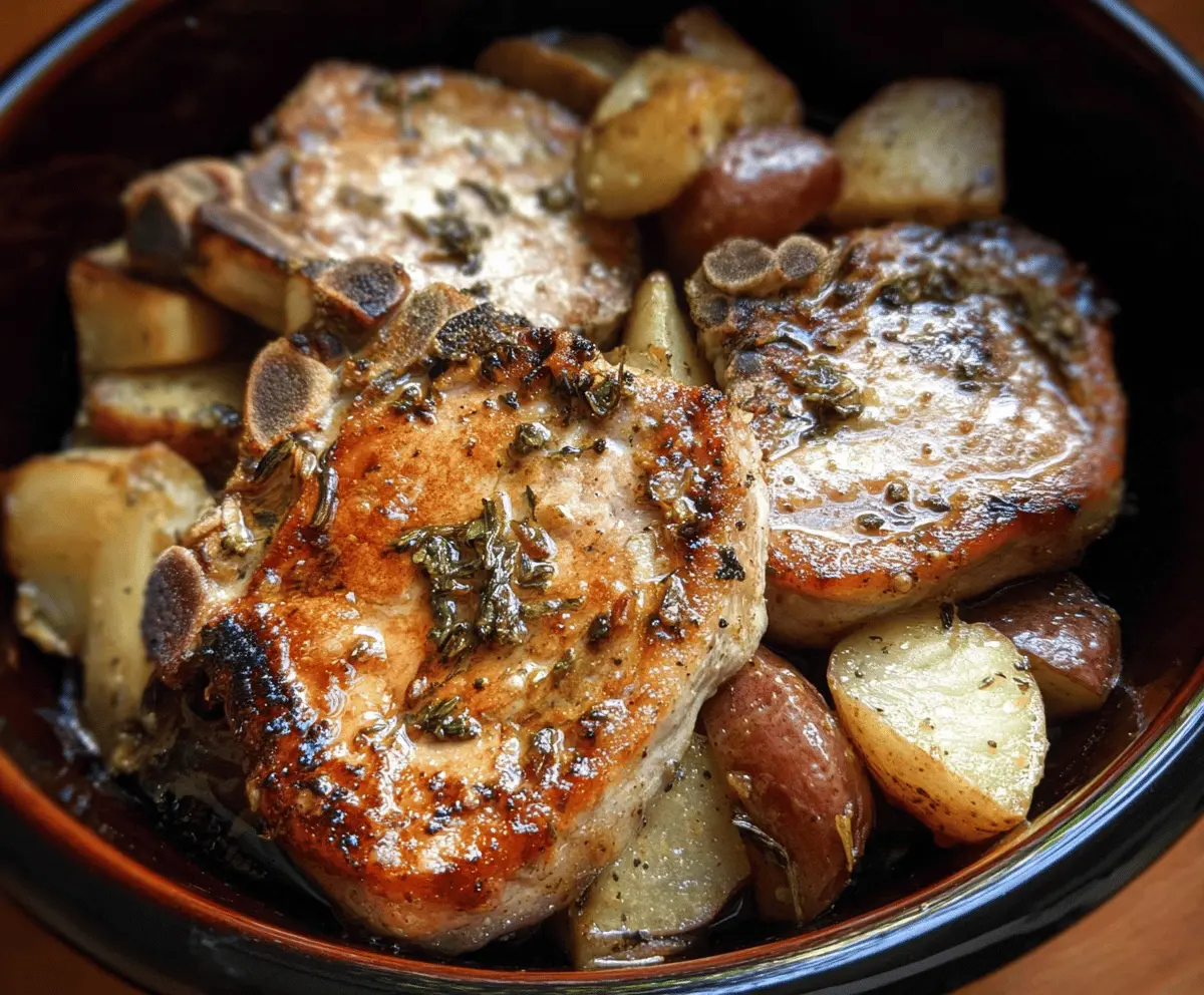 Easy Crock Pot Pork Chops and Potatoes Recipe