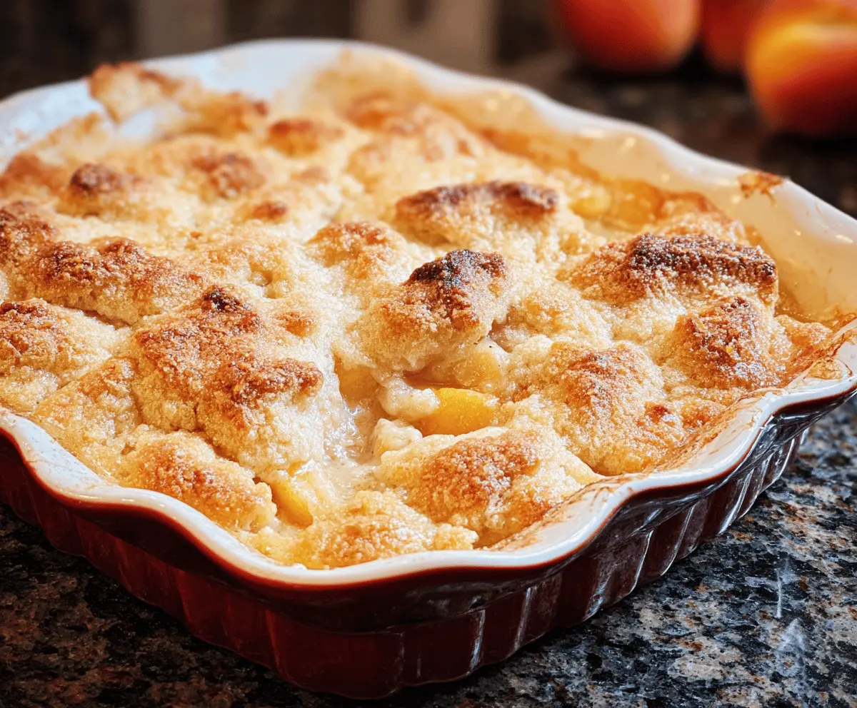 Easy Homemade Peach Cobbler Recipe