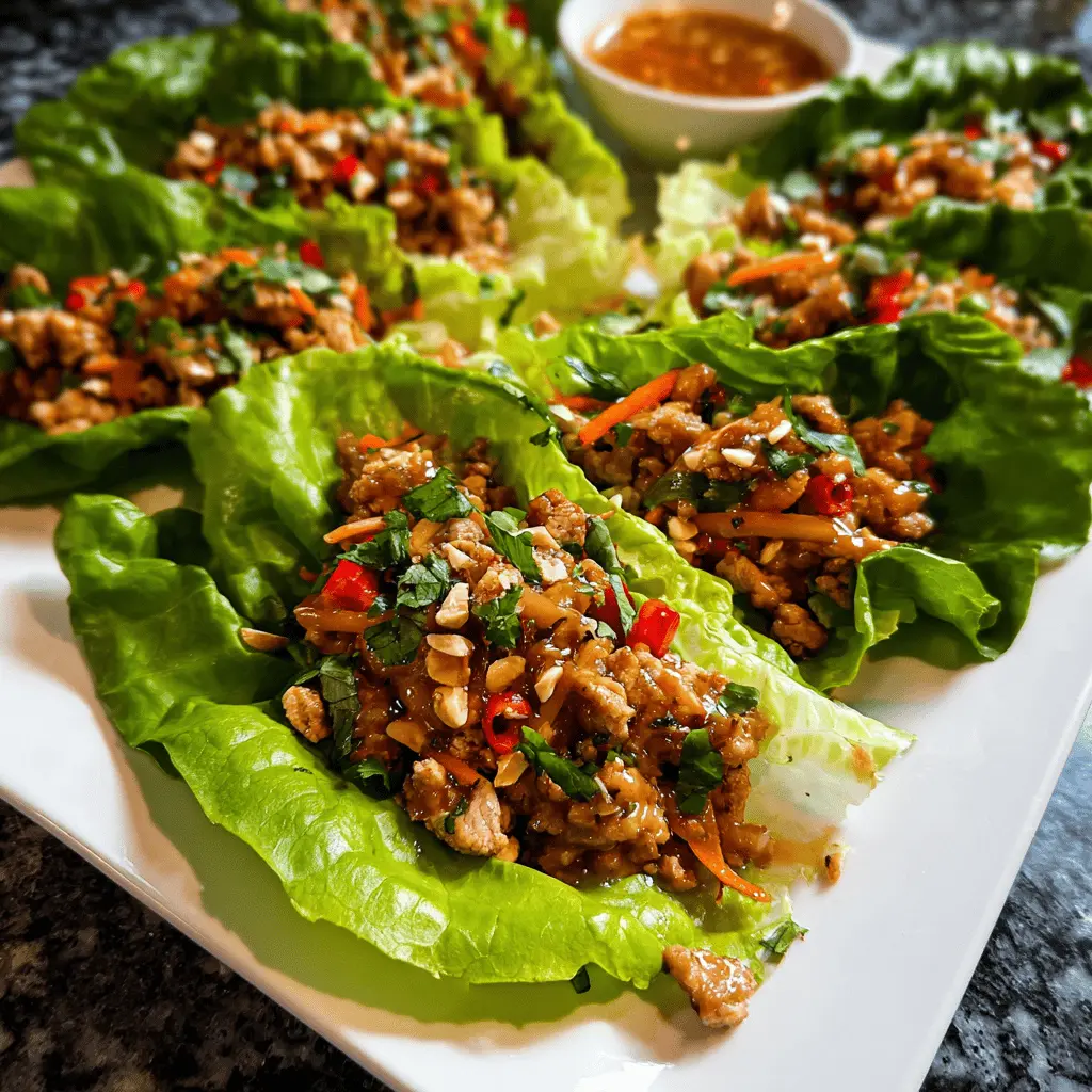 Easy Thai Chicken Lettuce Wraps Recipe