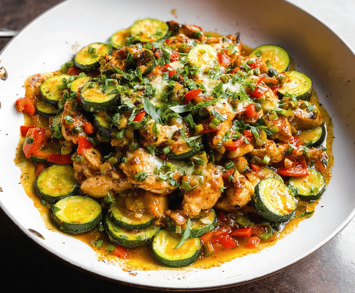 Easy Tex Mex Chicken and Zucchini Skillet