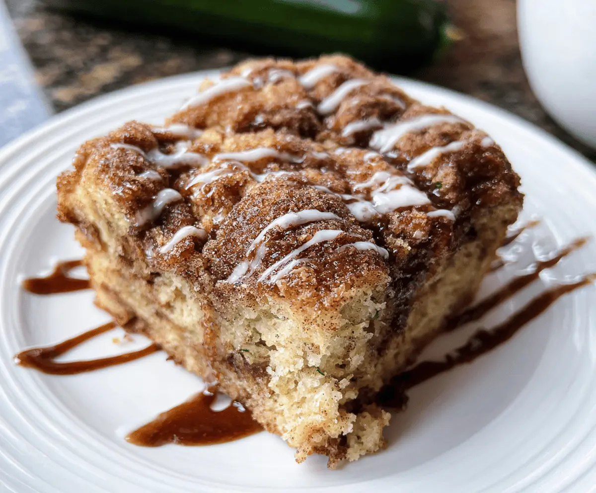 Moist Cinnamon Zucchini Coffee Cake Recipe