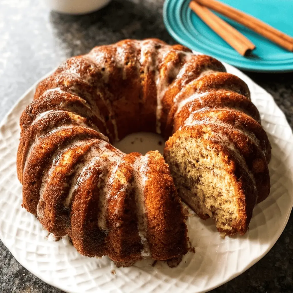 Moist Cinnamon Zucchini Bread in Bundt Pan