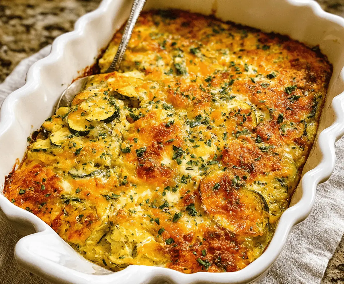 Cheesy Zucchini Squash Casserole Recipe