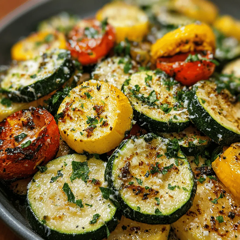 Easy Garlic Parmesan Zucchini and Squash Medley