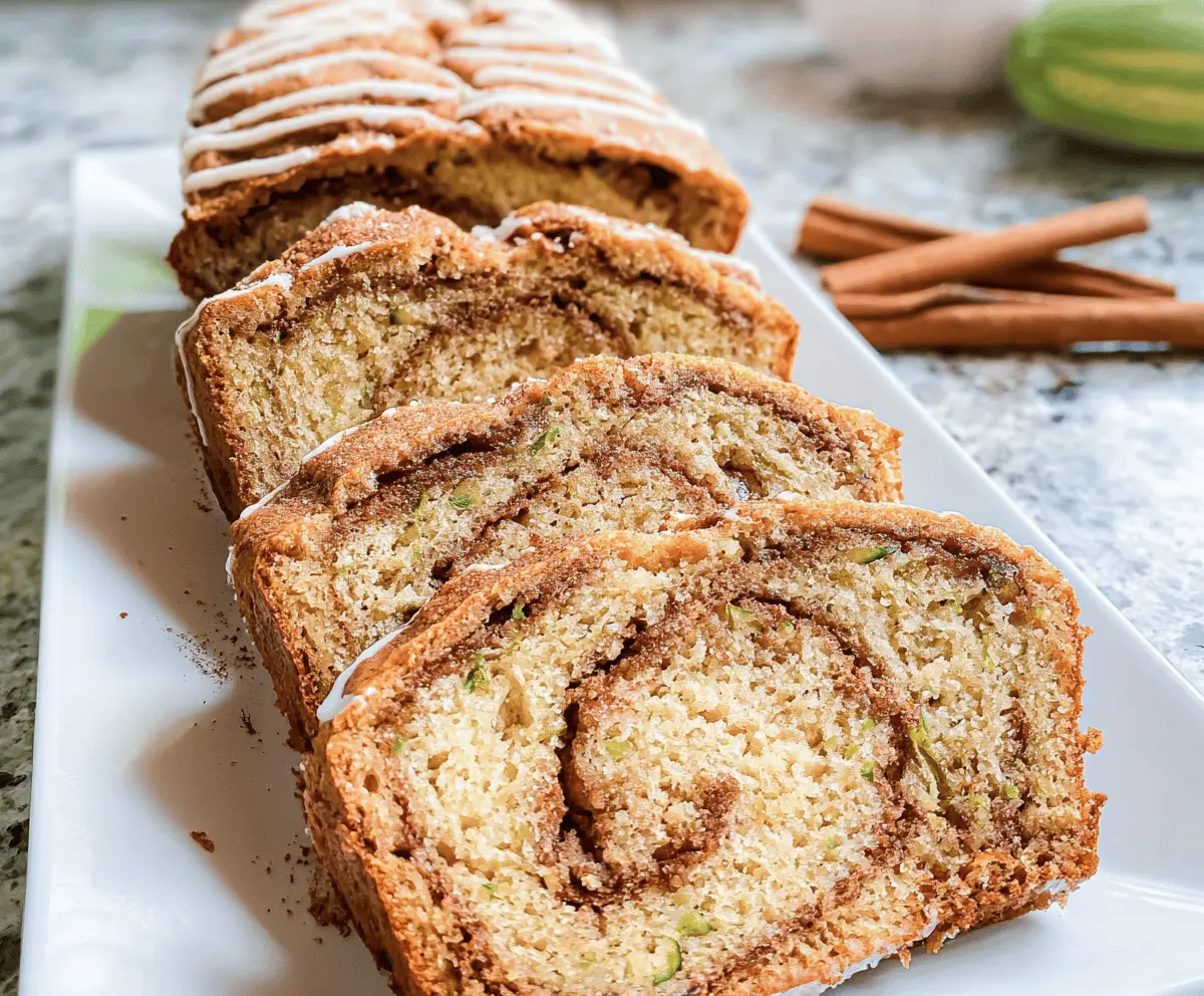 Moist Cinnamon Swirl Zucchini Bread Recipe