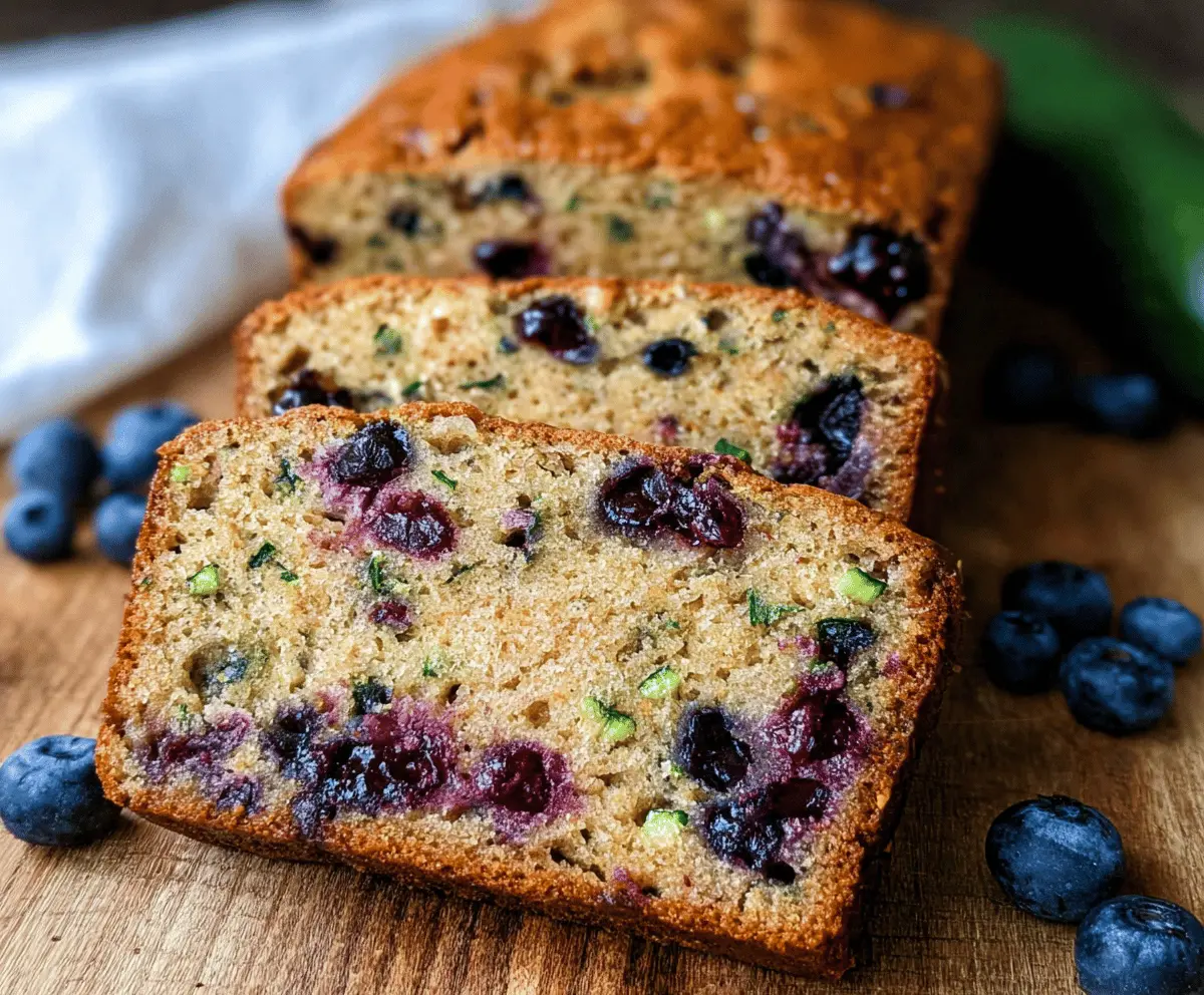 Moist Blueberry Zucchini Bread Recipe