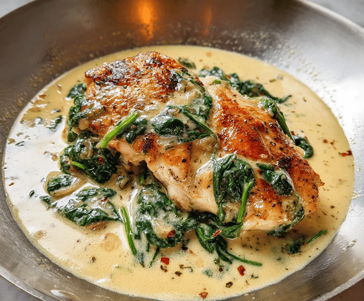 Easy Chicken Florentine Recipe with Creamy Spinach