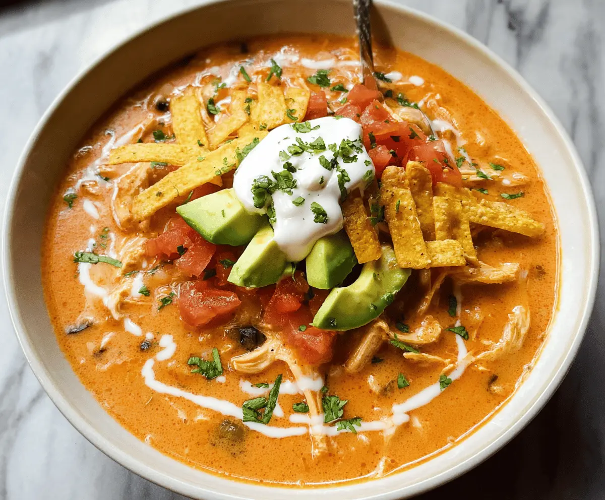 Creamy Chicken Tortilla Soup Recipe Easy and Delicious