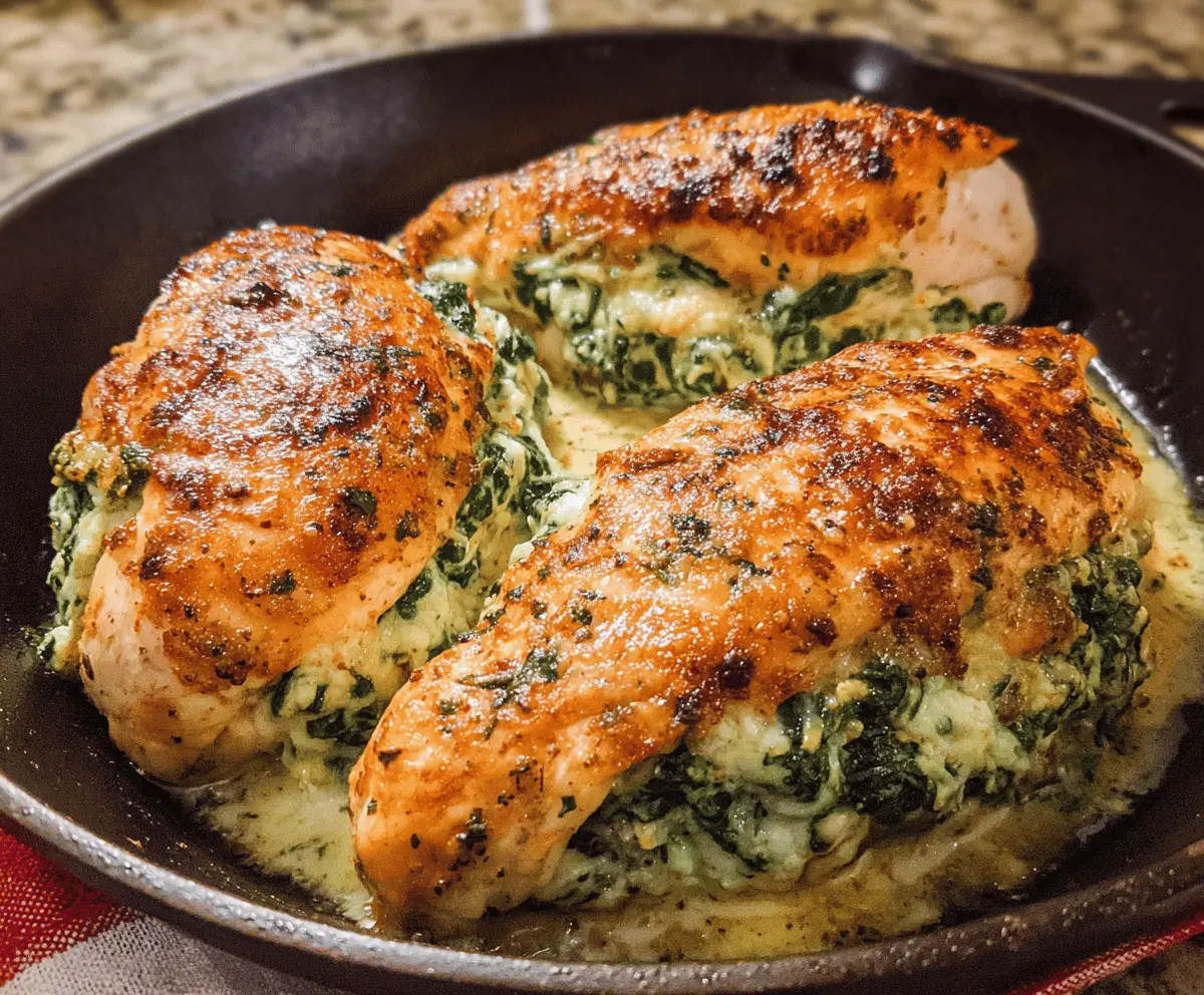 Easy Spinach Stuffed Chicken Breasts Recipe