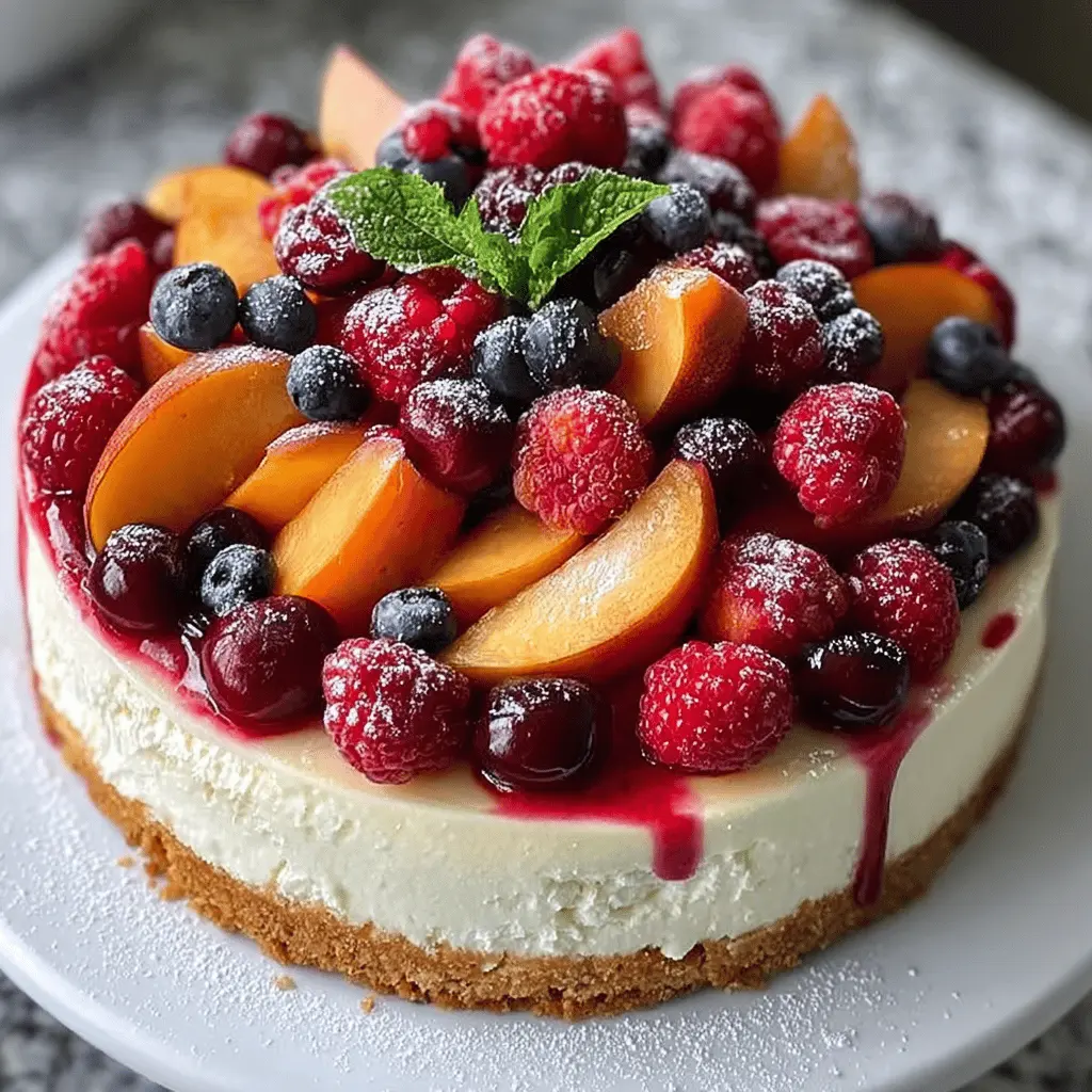 Easy Summer Berry And Peach Cheesecake Recipe
