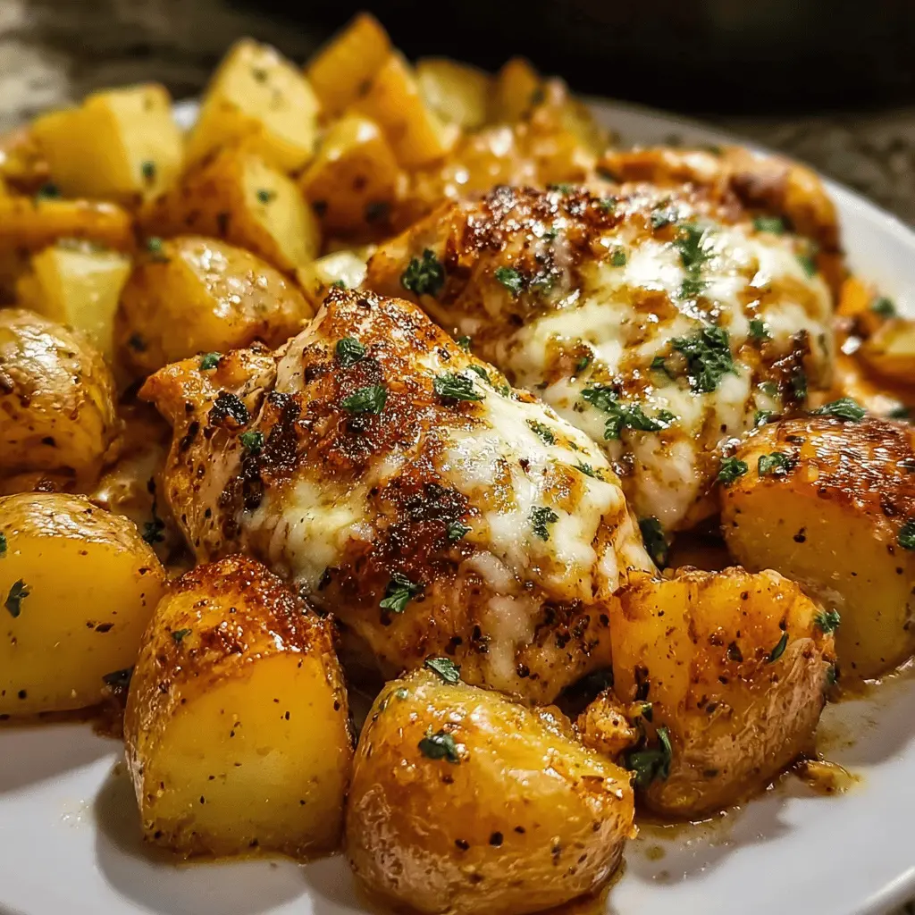 Garlic Parmesan Chicken and Crispy Potatoes