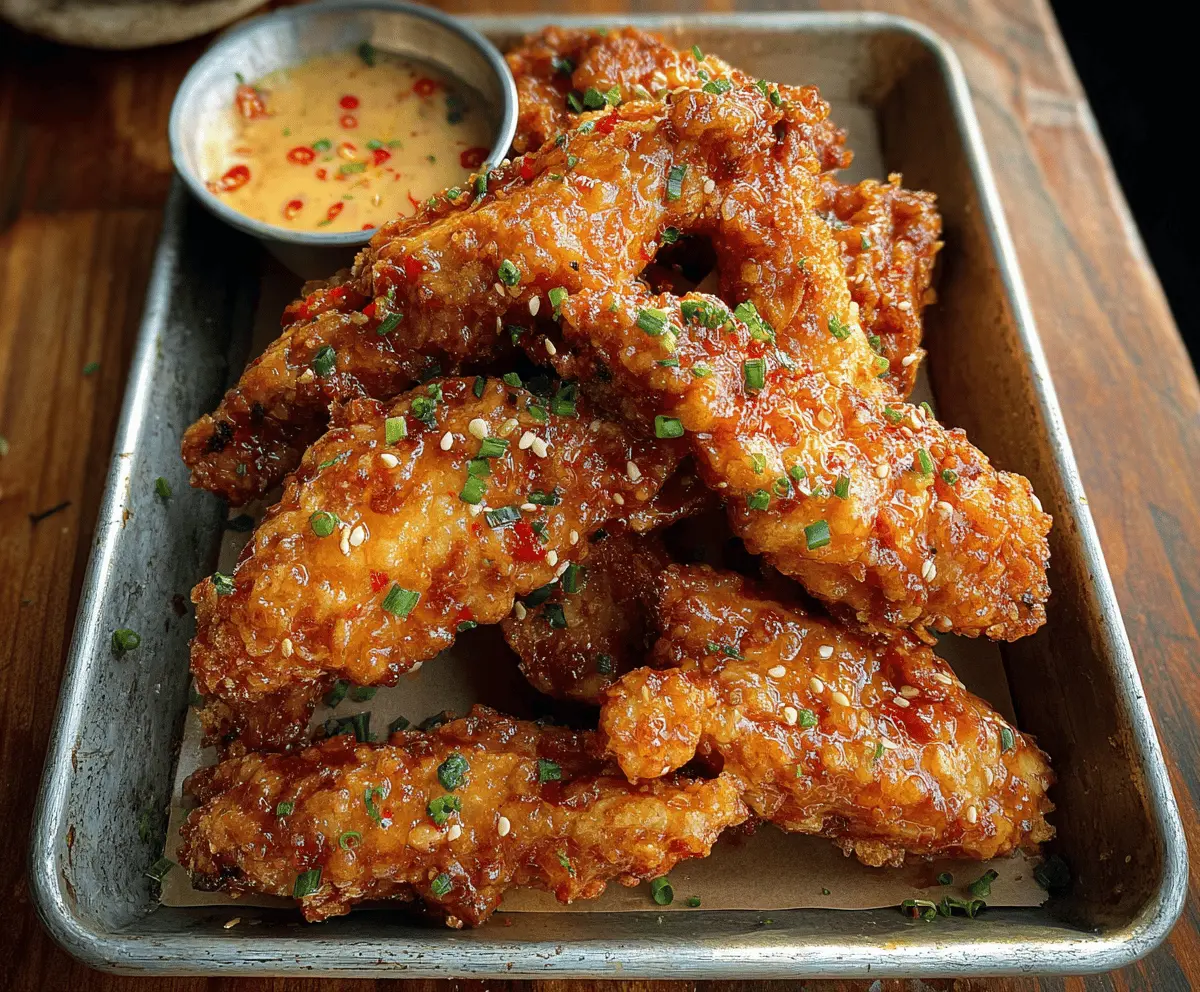 Crispy Bang Bang Chicken Recipe with Easy Sauce