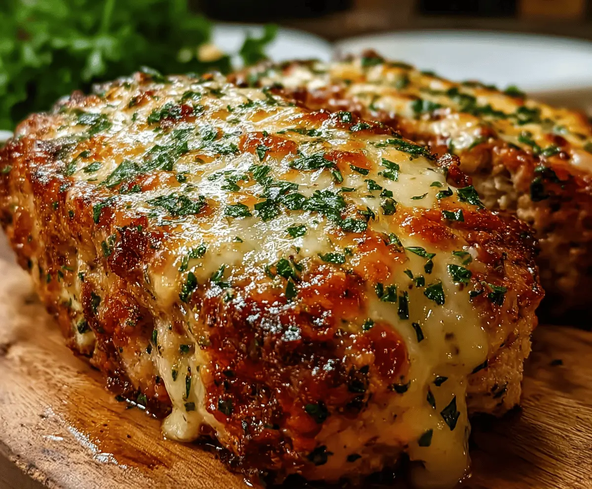 Creamy Garlic Parmesan Chicken Meatloaf Recipe