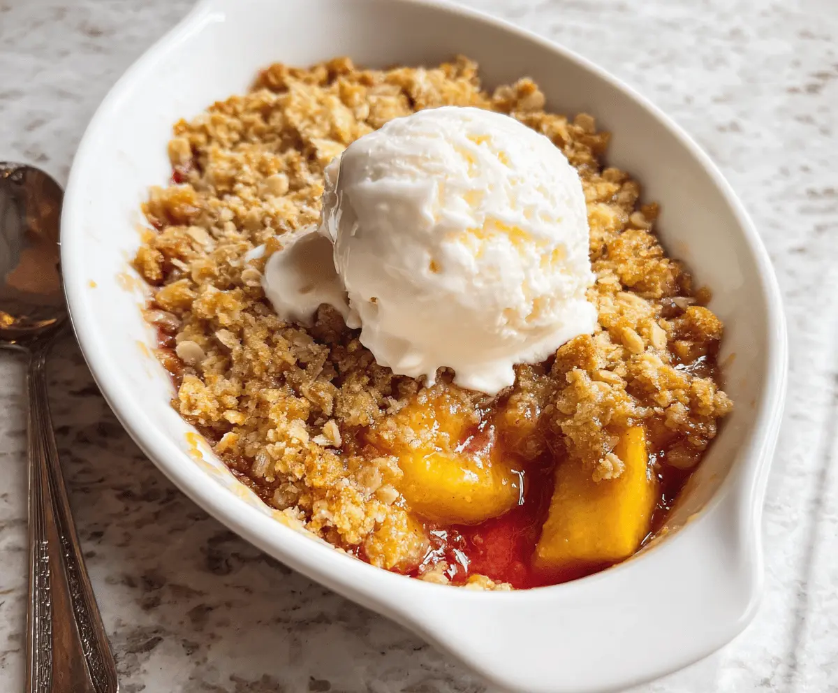 Easy Peach Crisp Recipe With Crunchy Topping