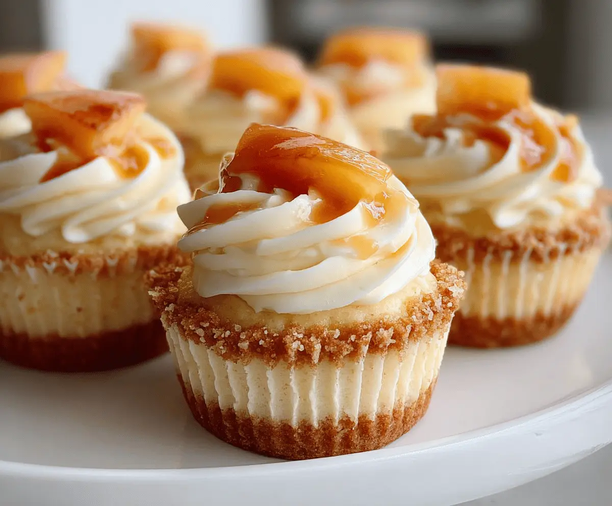 Creamy Peach and Honey Cheesecake Cupcakes