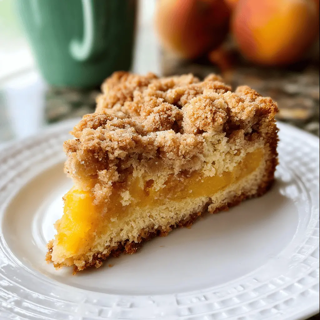 Southern Peach Crumb Cake Recipe With Sweet Crunch