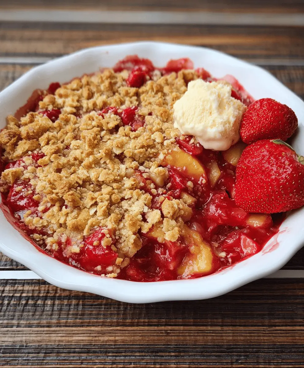 Easy Strawberry Peach Crisp Recipe
