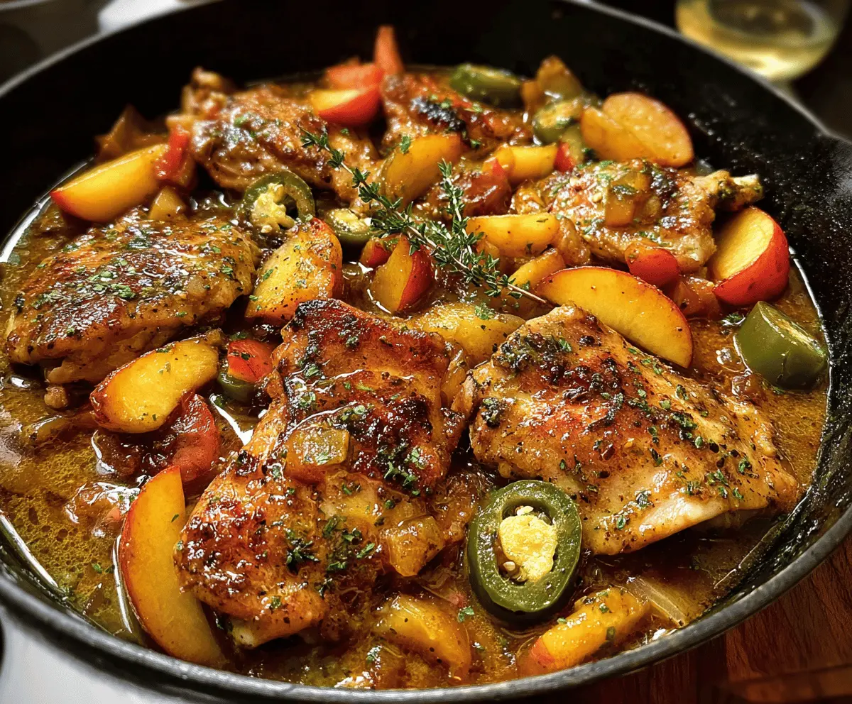 Spicy Jalapeno Peach Chicken Recipe