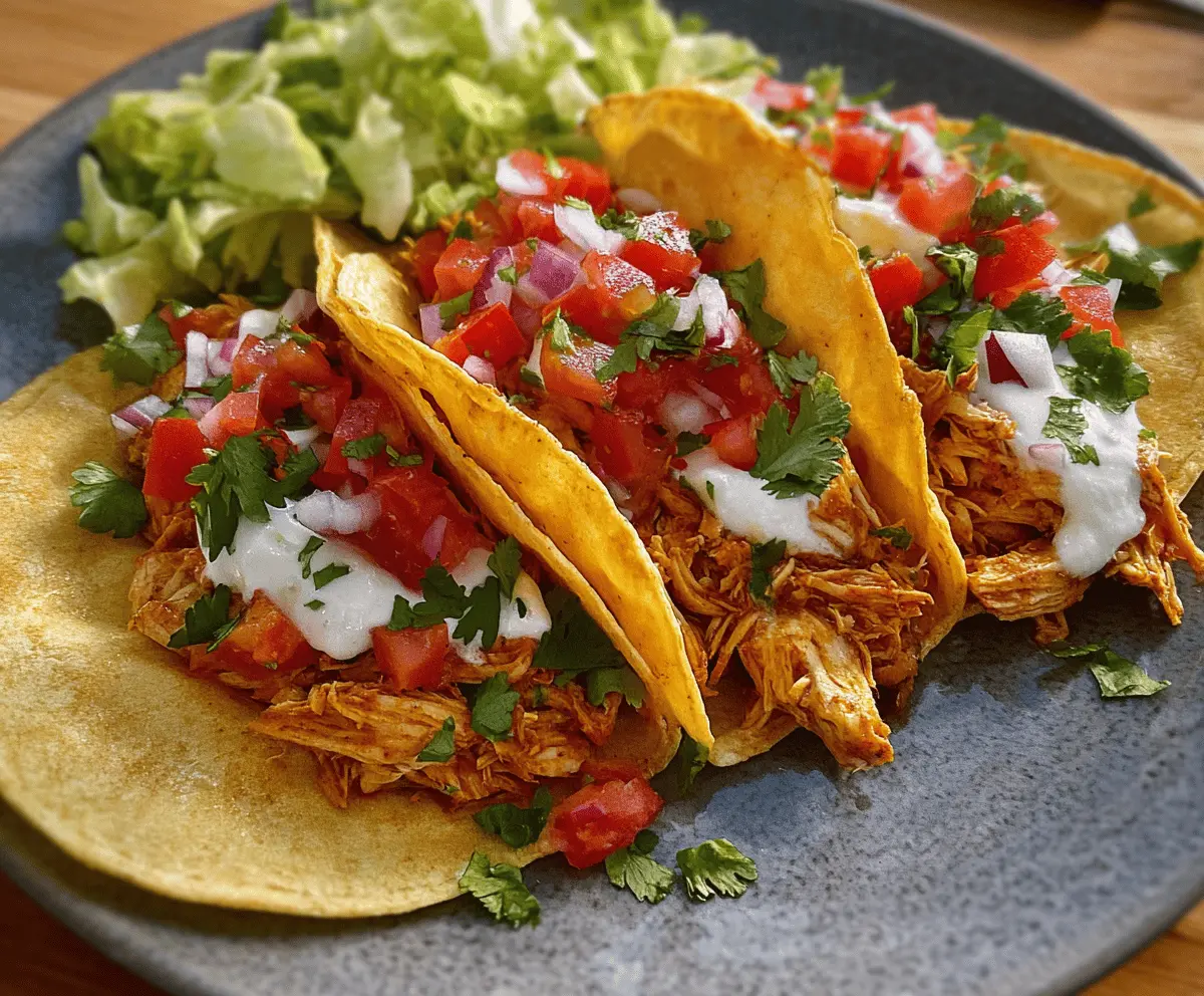 Healthy Crockpot Chicken Tacos Recipe for Easy Dinners