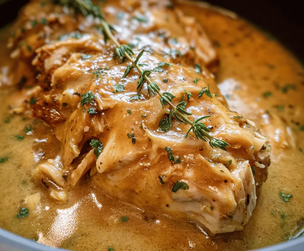 Easy Slow Cooker Chicken and Gravy Recipe