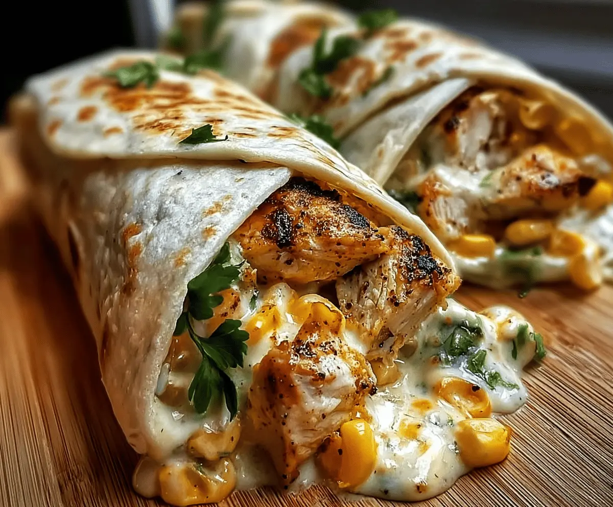 Easy Cheesy Garlic Chicken Wraps Recipe
