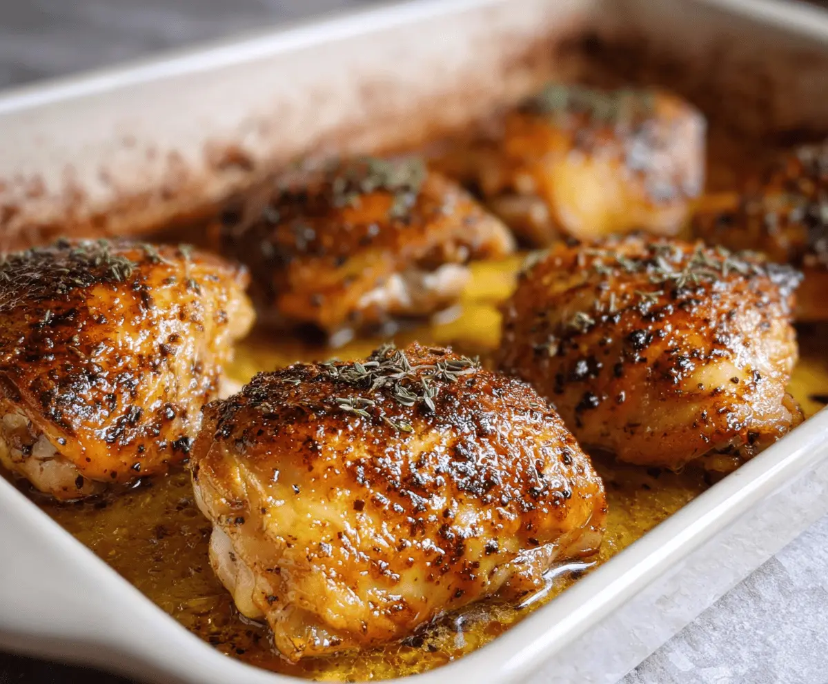 Easy 30-Minute Oven Baked Chicken Thighs