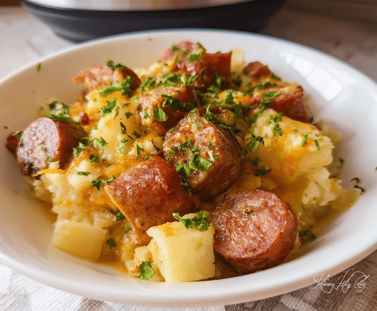 Easy Crockpot Cheesy Kielbasa Dinner Recipe