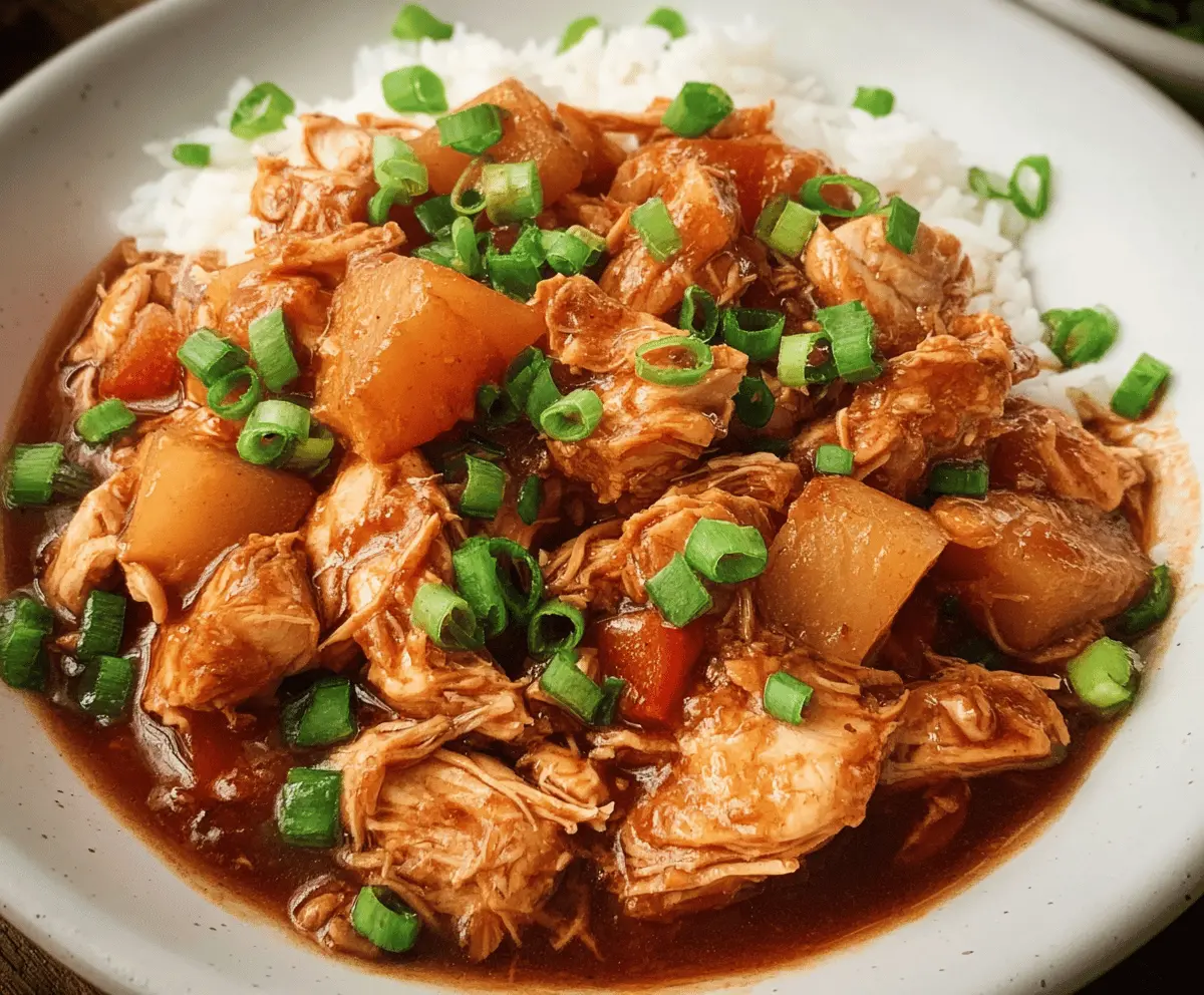 Easy Sweet Hawaiian Crockpot Chicken Recipe