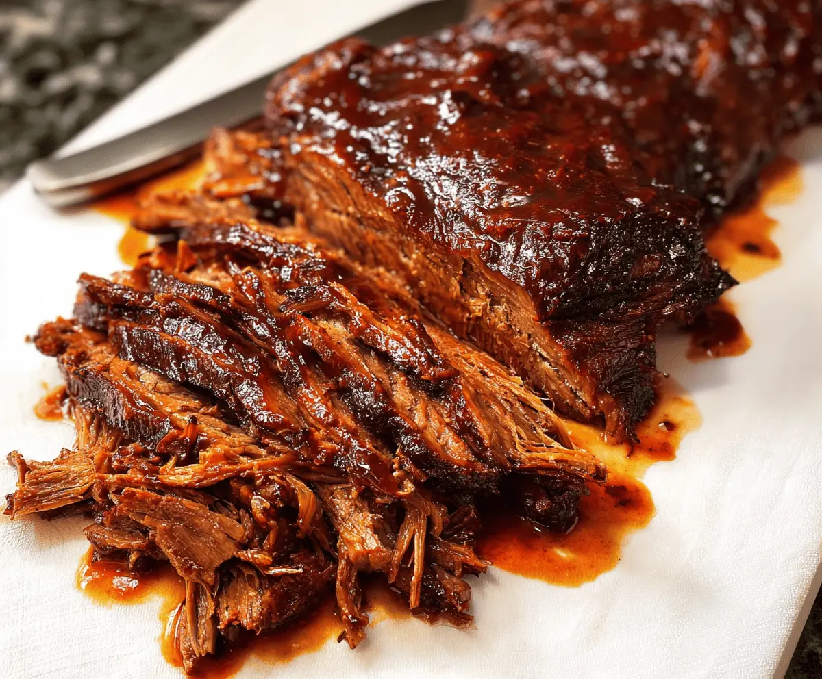 Easy Slow Cooker BBQ Beef Brisket Recipe