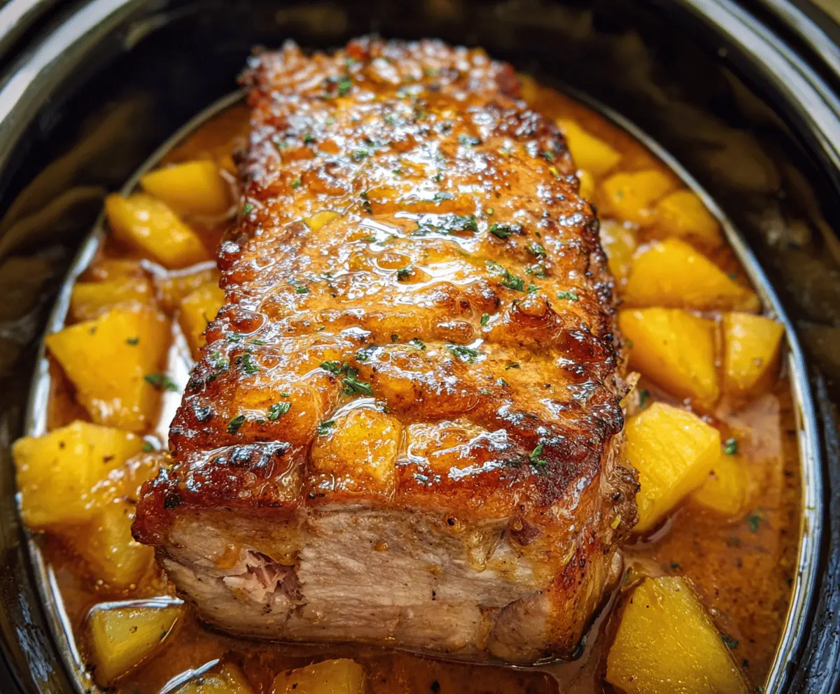 Easy Slow Cooker Pineapple Pork Loin Recipe