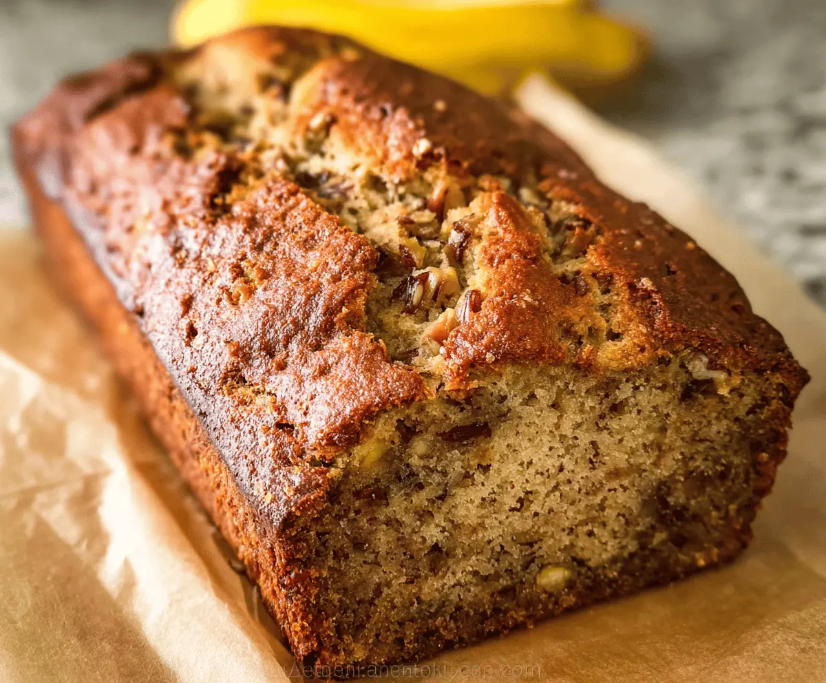 Moist Banana Nut Bread Recipe with Walnuts