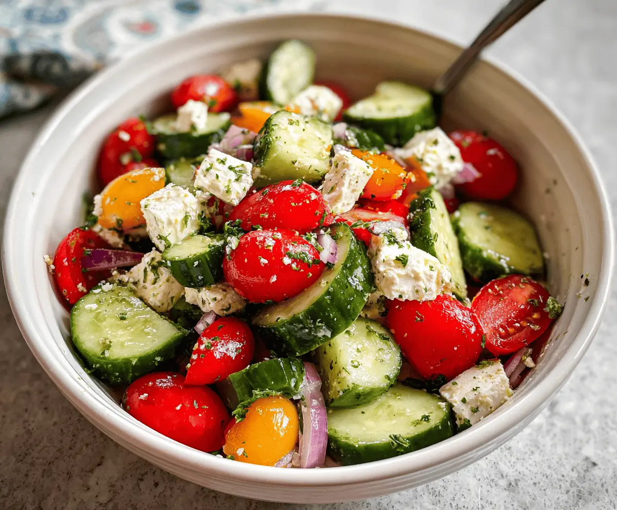 Fresh Greek Cucumber Salad Recipe for Summer