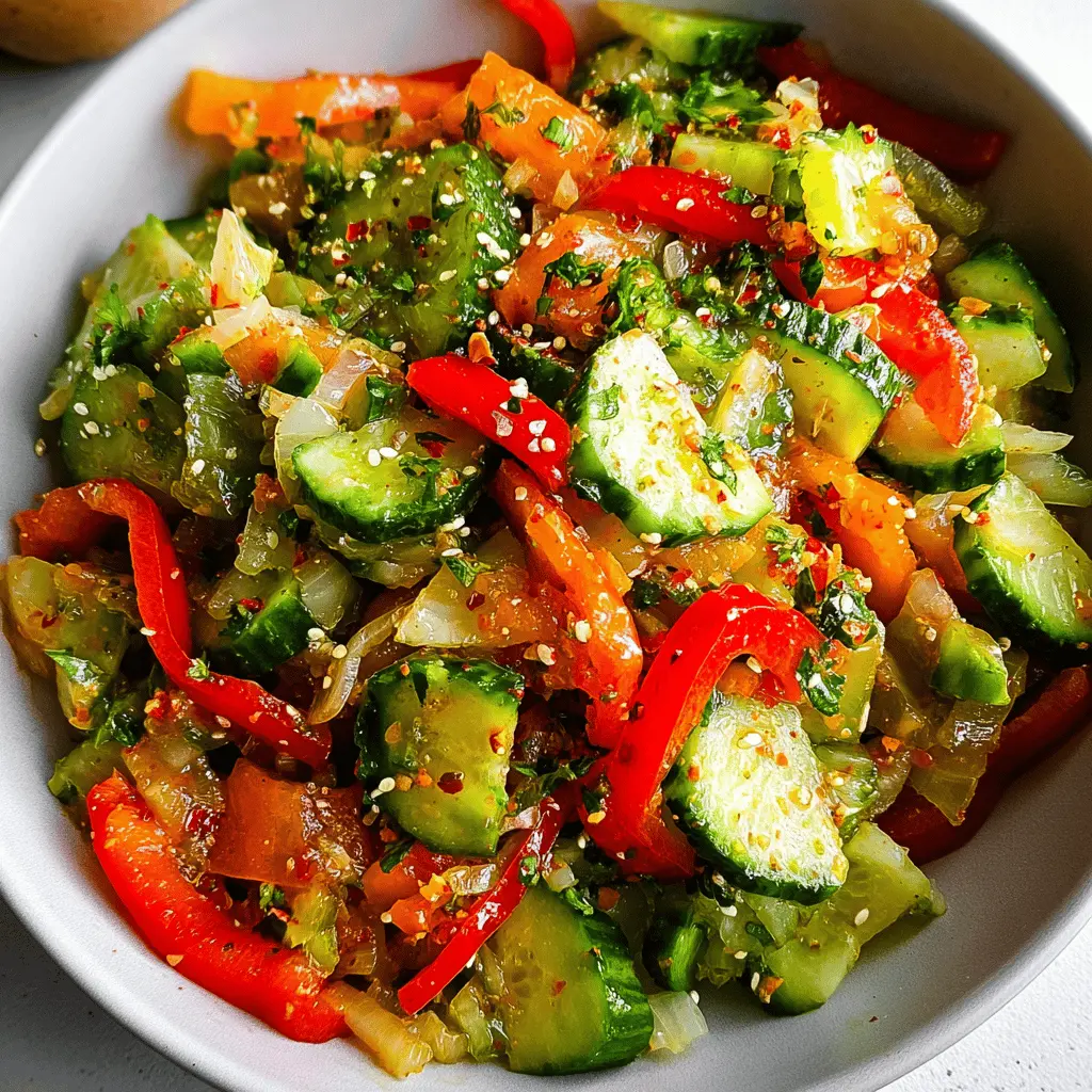Refreshing Cucumber and Sweet Pepper Salad Recipe