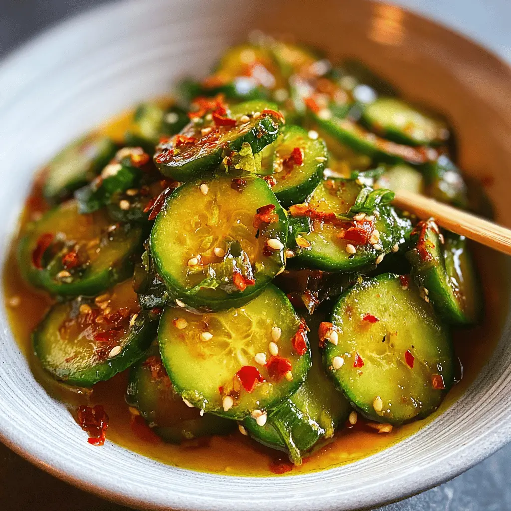Easy Asian Cucumber Salad with Tangy Dressing