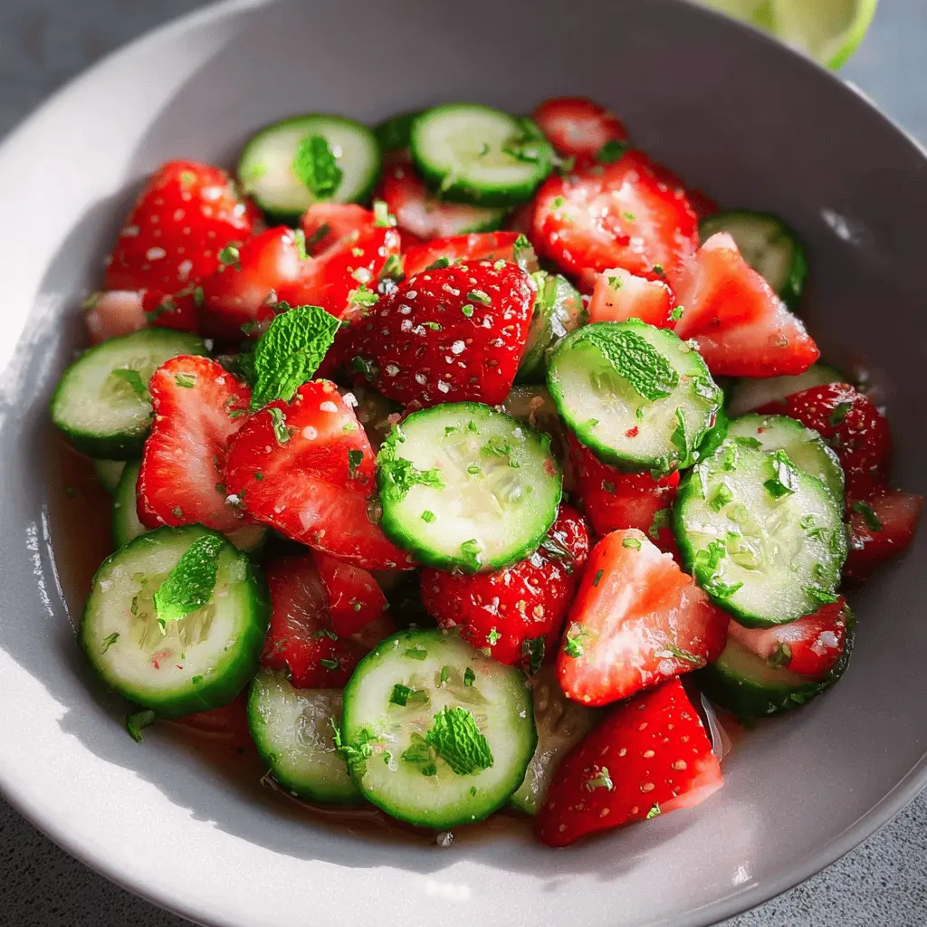 Refreshing Cucumber Strawberry Summer Salad