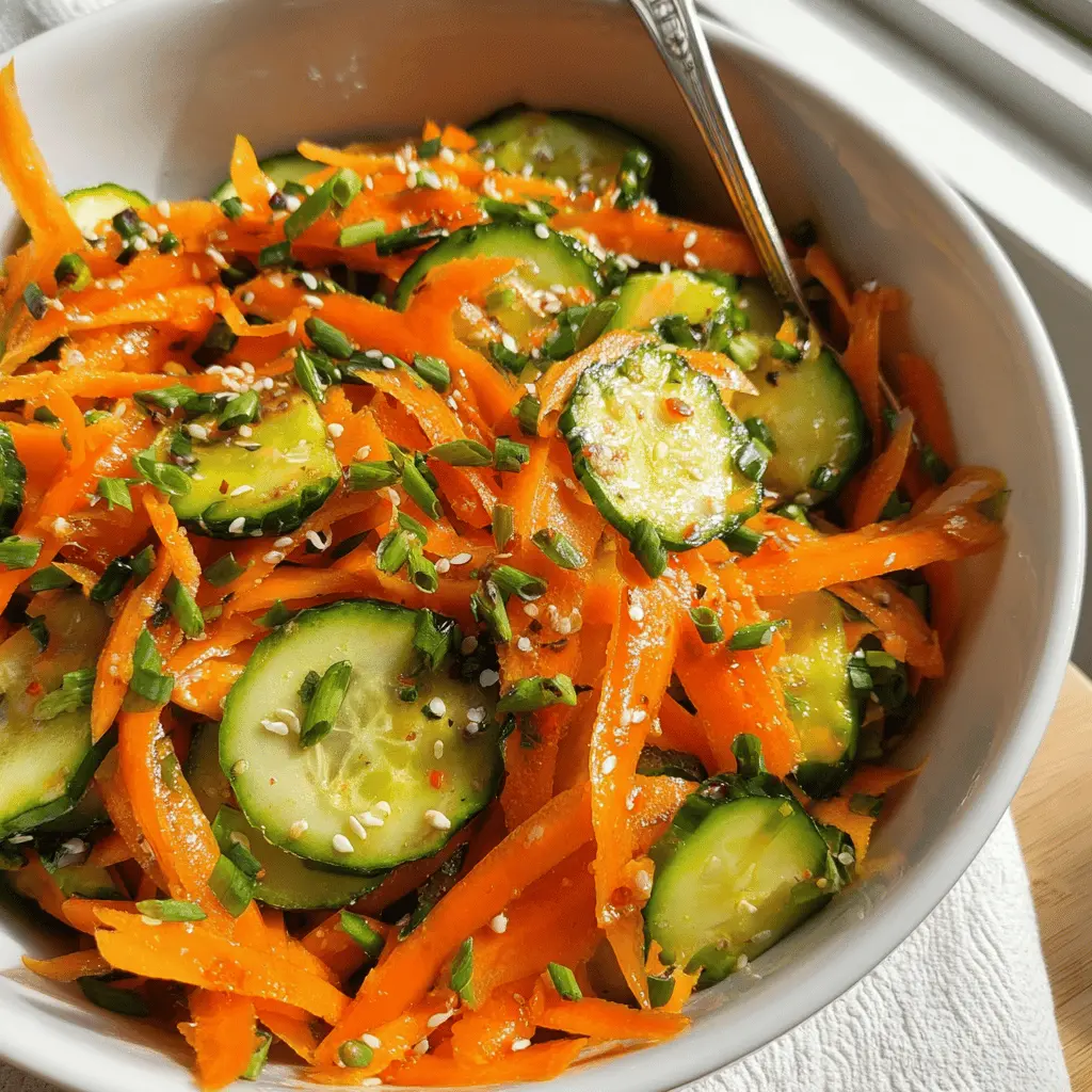Fresh Carrot and Cucumber Salad with Crisp Crunch